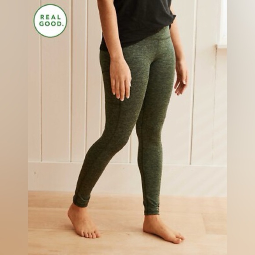 Aerie Heather Green Hugger Leggings L